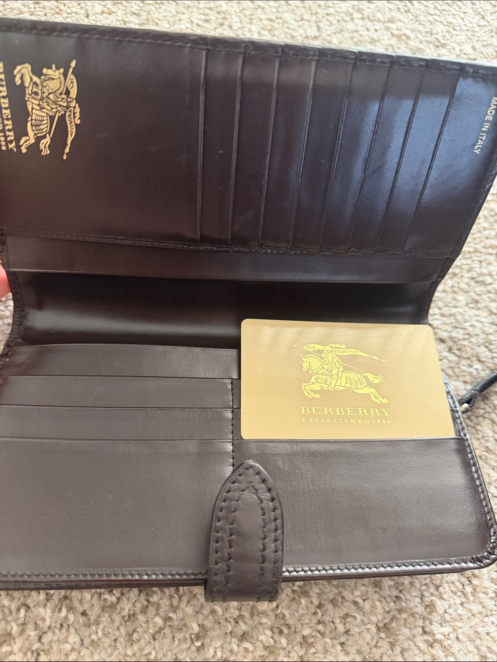 Burberry Leather Continental Wallet - Picture 7 of 9